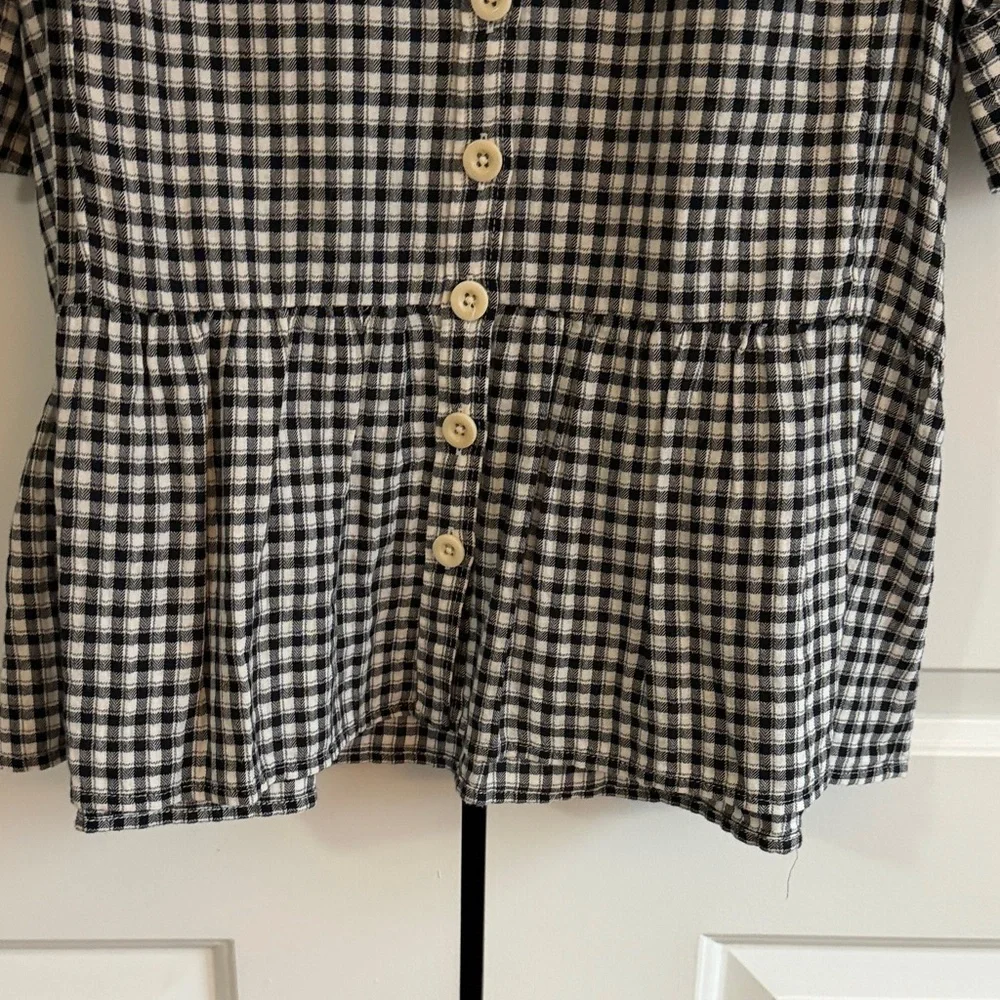 Madewell Checkered Button-Down Blouse - Picture 5 of 6